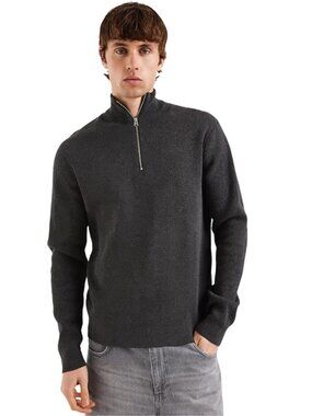 Only & Sons Grey Quarter Zip 100% Cotton XL
